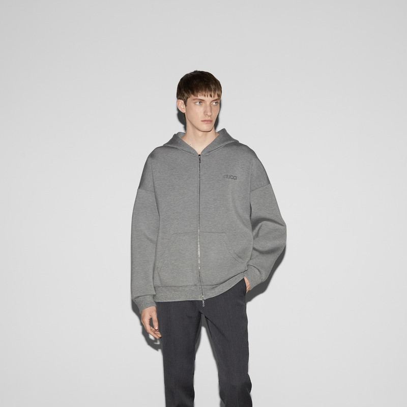 Viscose jersey sweatshirt with embroidery 3