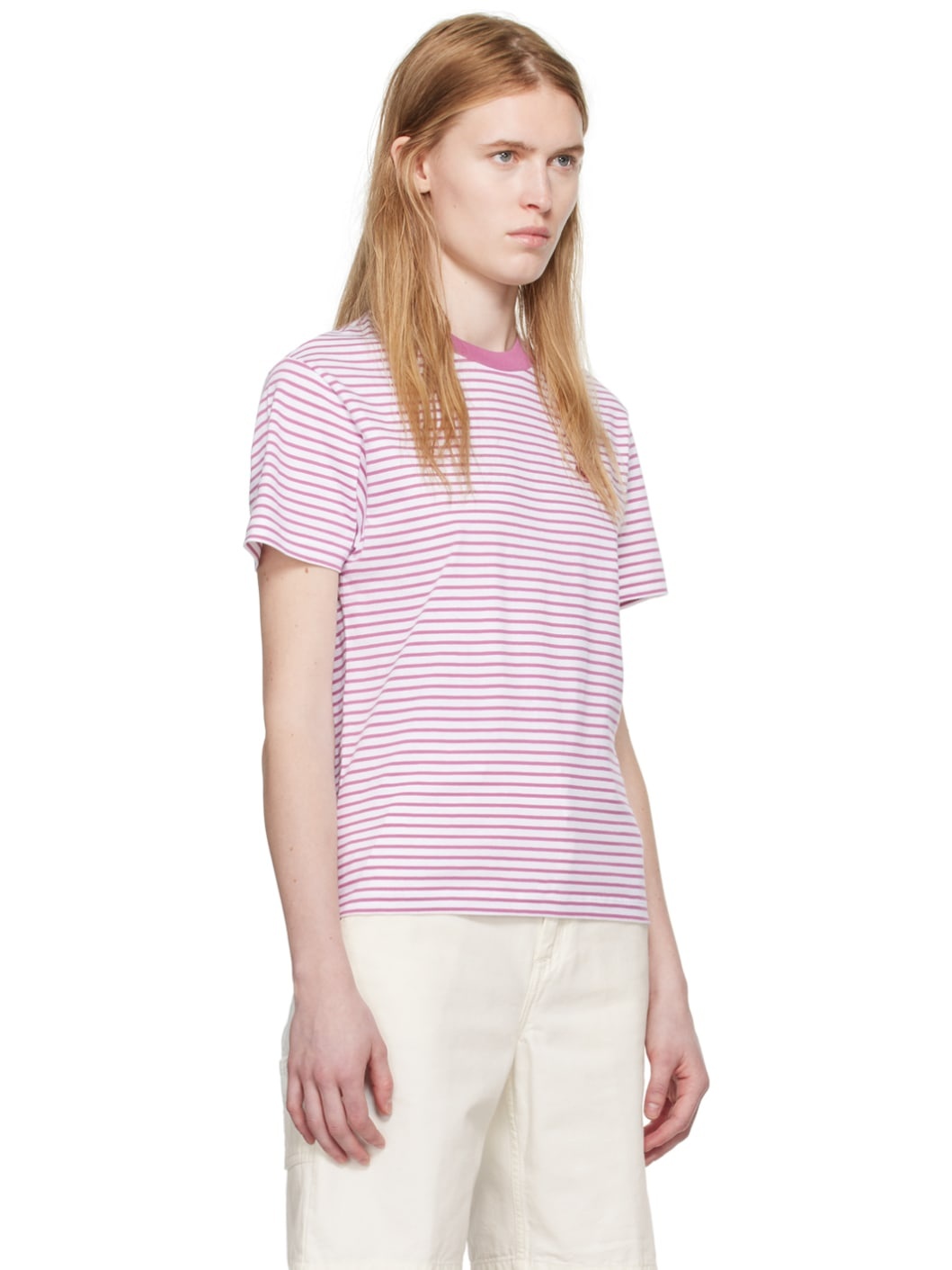 White & Pink Coleen T-Shirt - 2