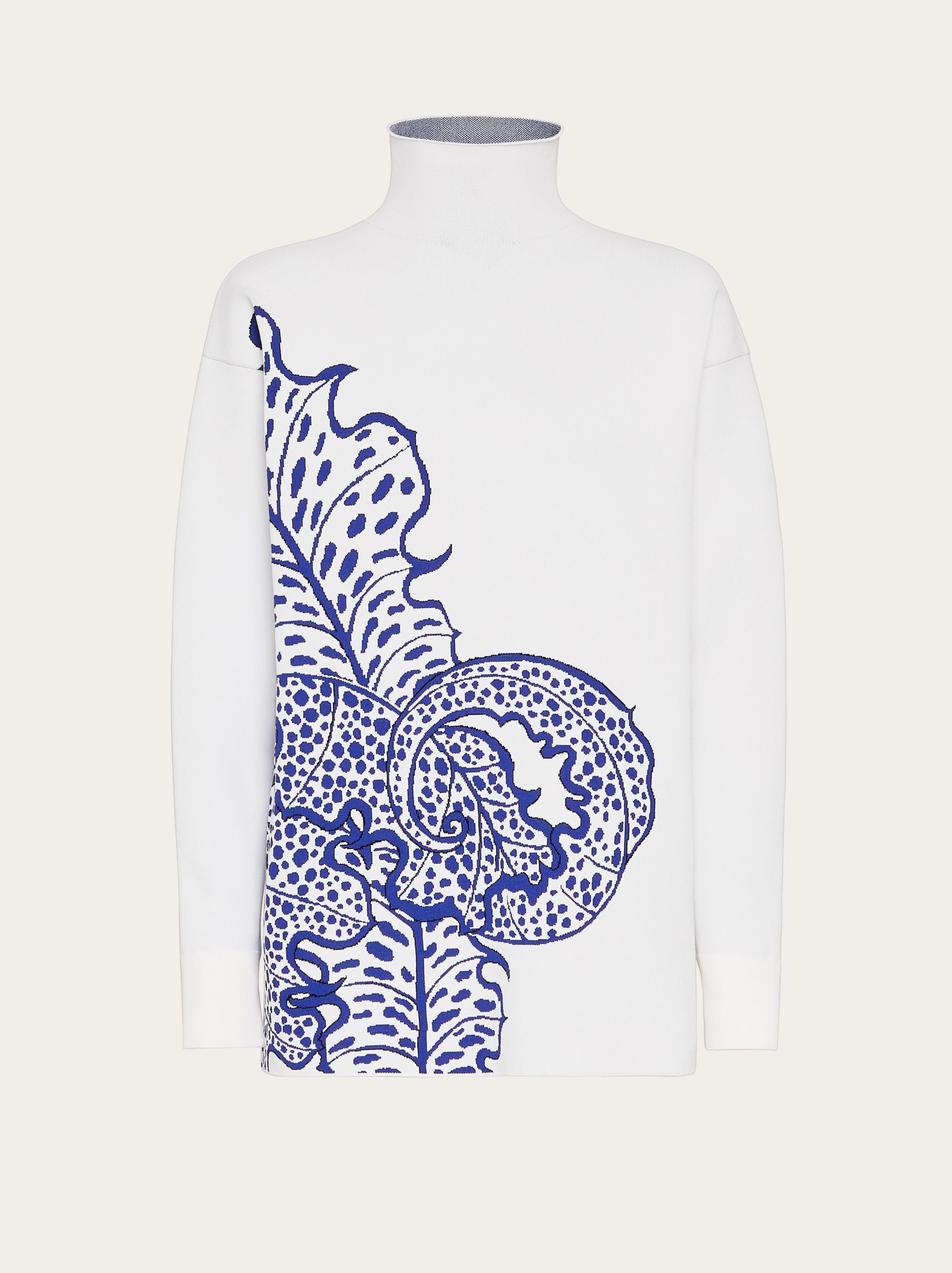 Viscose jacquard sweater - 1