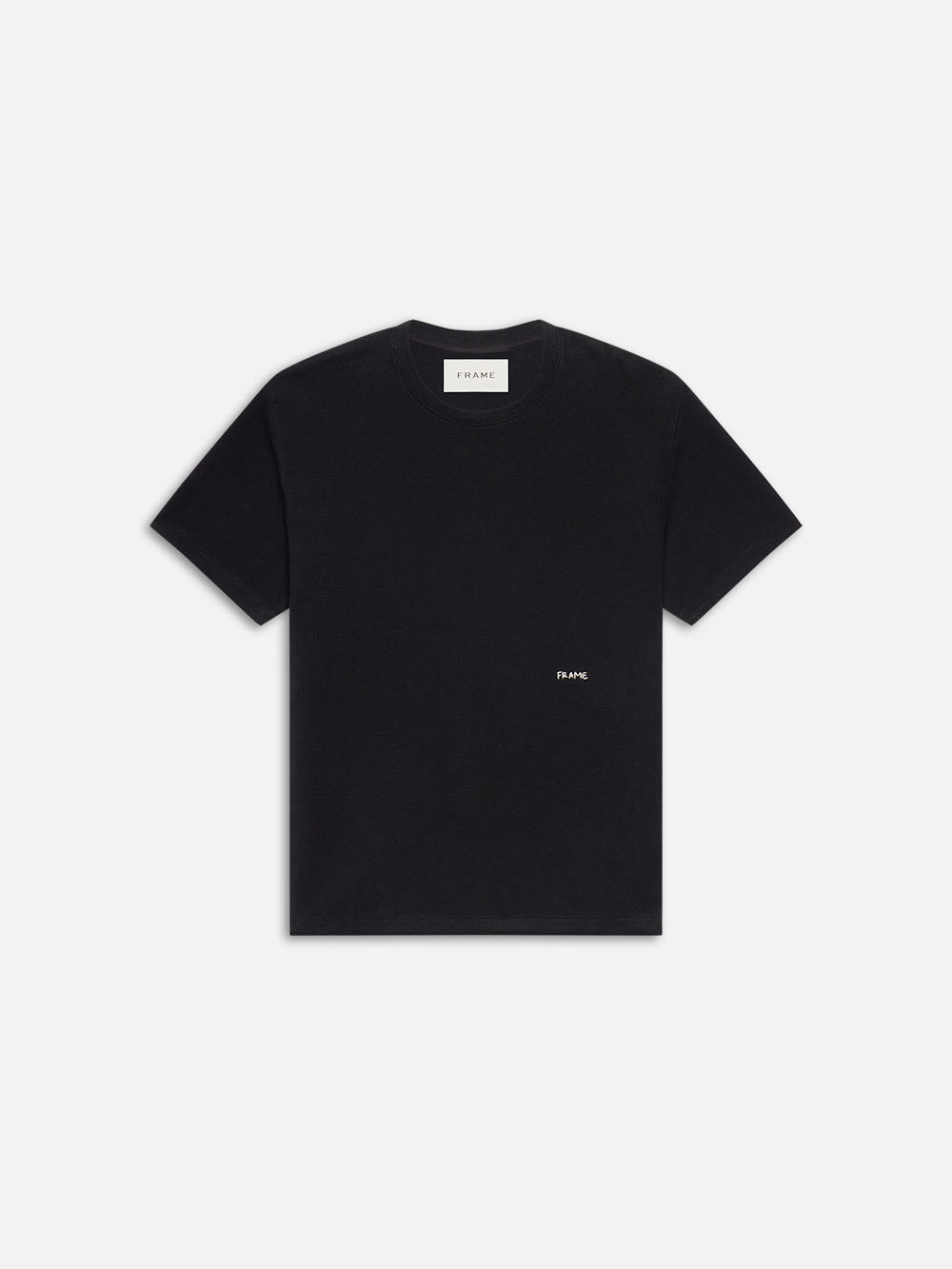 Jacquard Relaxed Tee in Black - 1