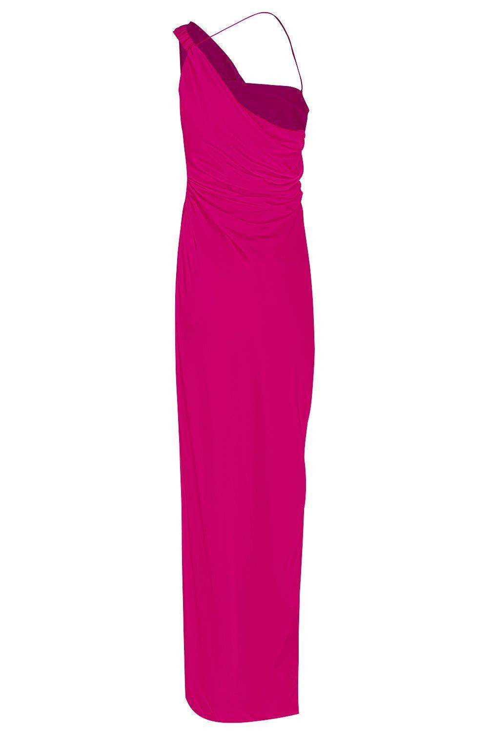 Asymmetric Bardot Gown - 3