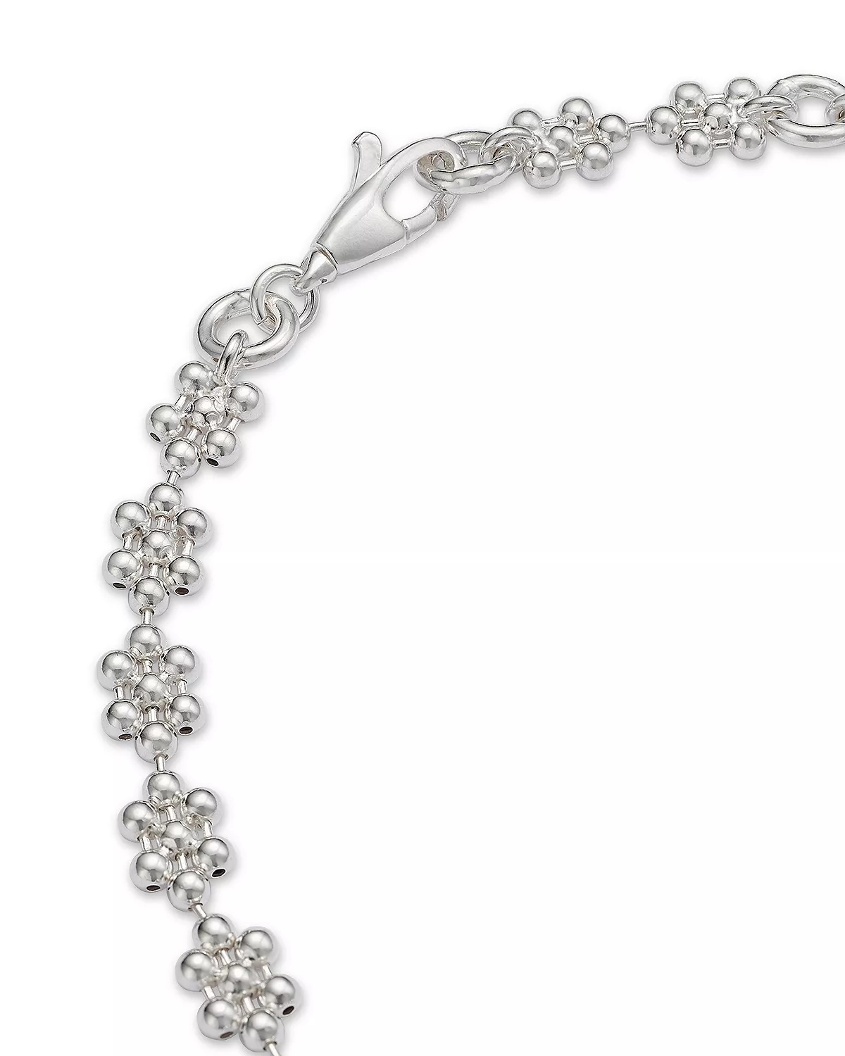 Sterling Silver Small Interlocking G Cluster Chain Bracelet - 4