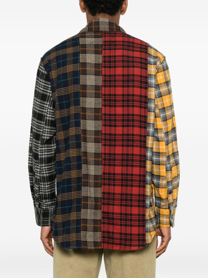 color-block check shirt 4