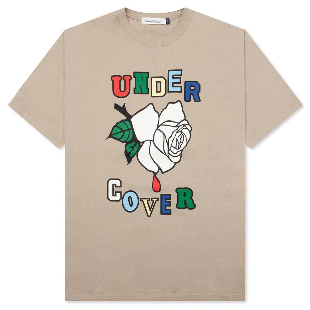 FLOWER T-SHIRT - BEIGE - 1