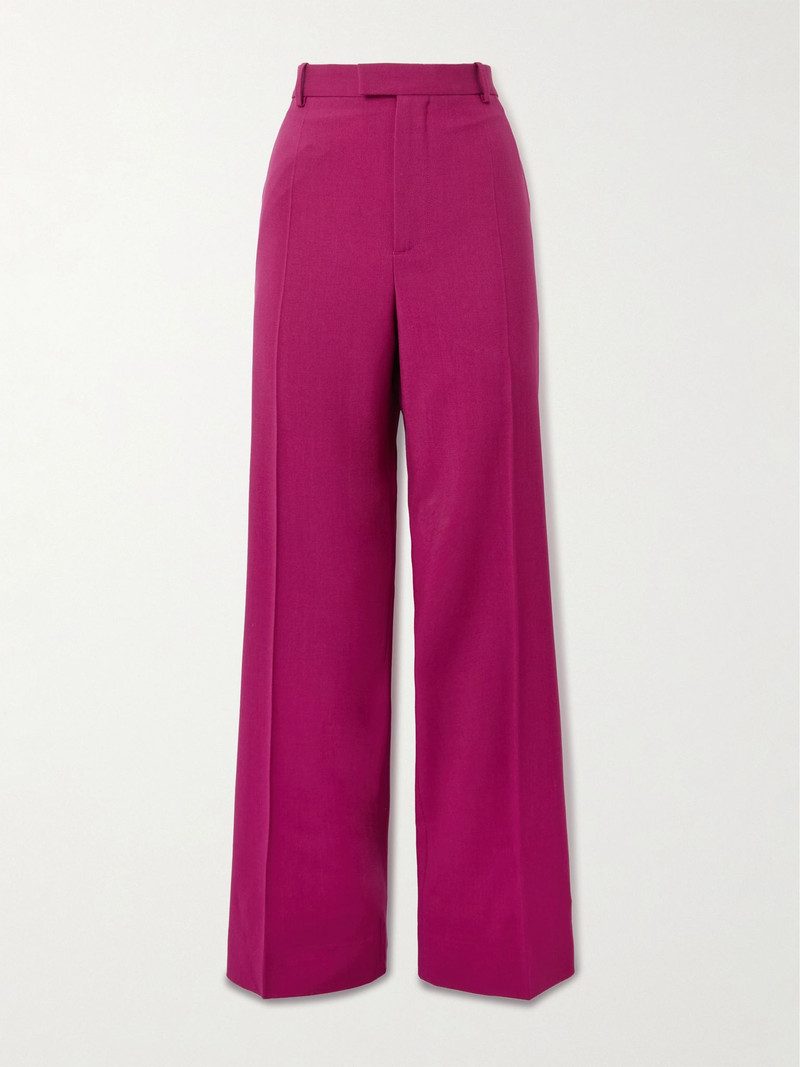 Twill wide-leg pants Magenta - 1
