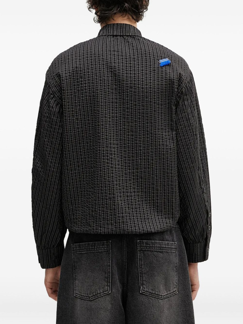 striped-pattern gathered shirt 3