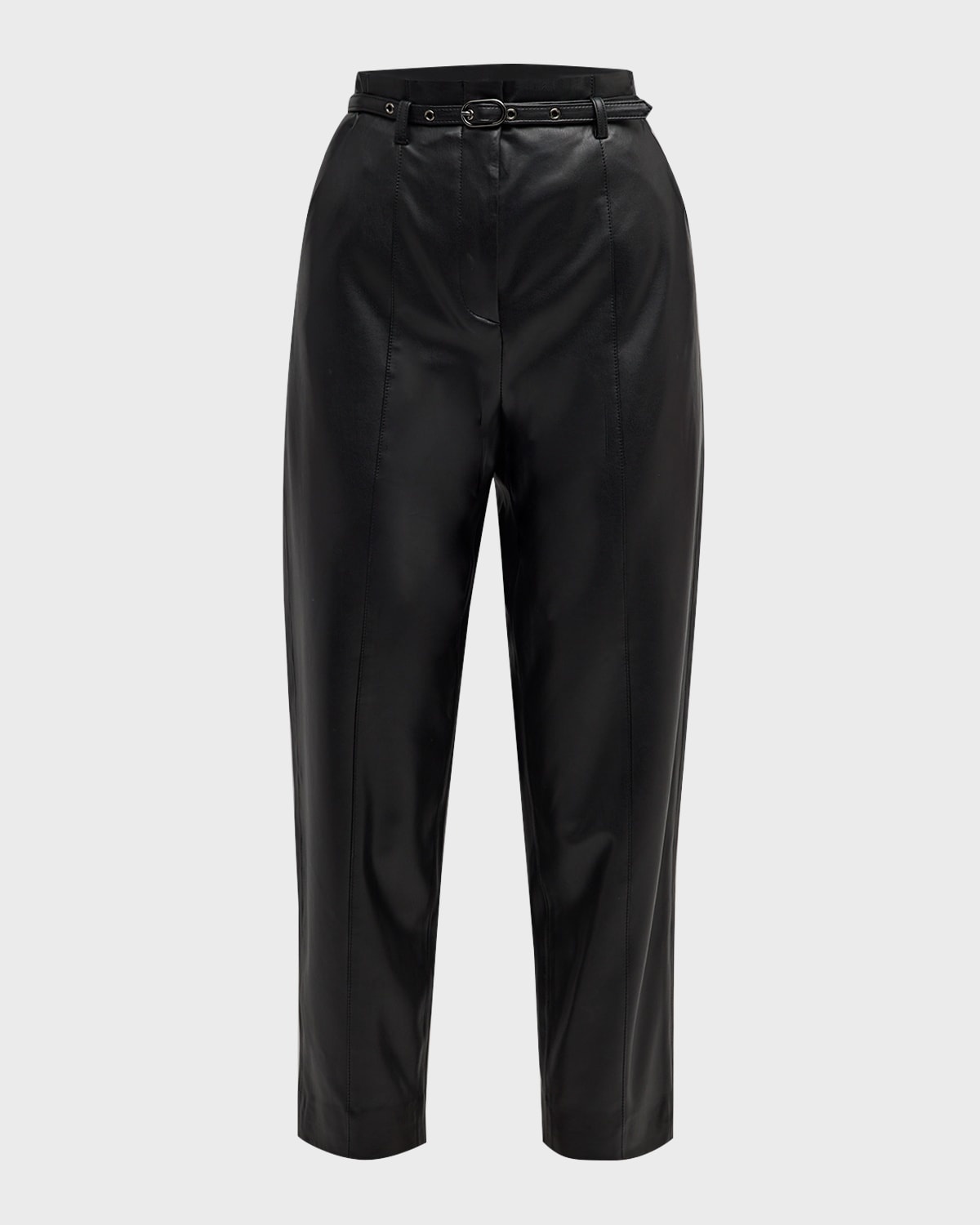 Analise Vegan Leather Cropped Pants - 1