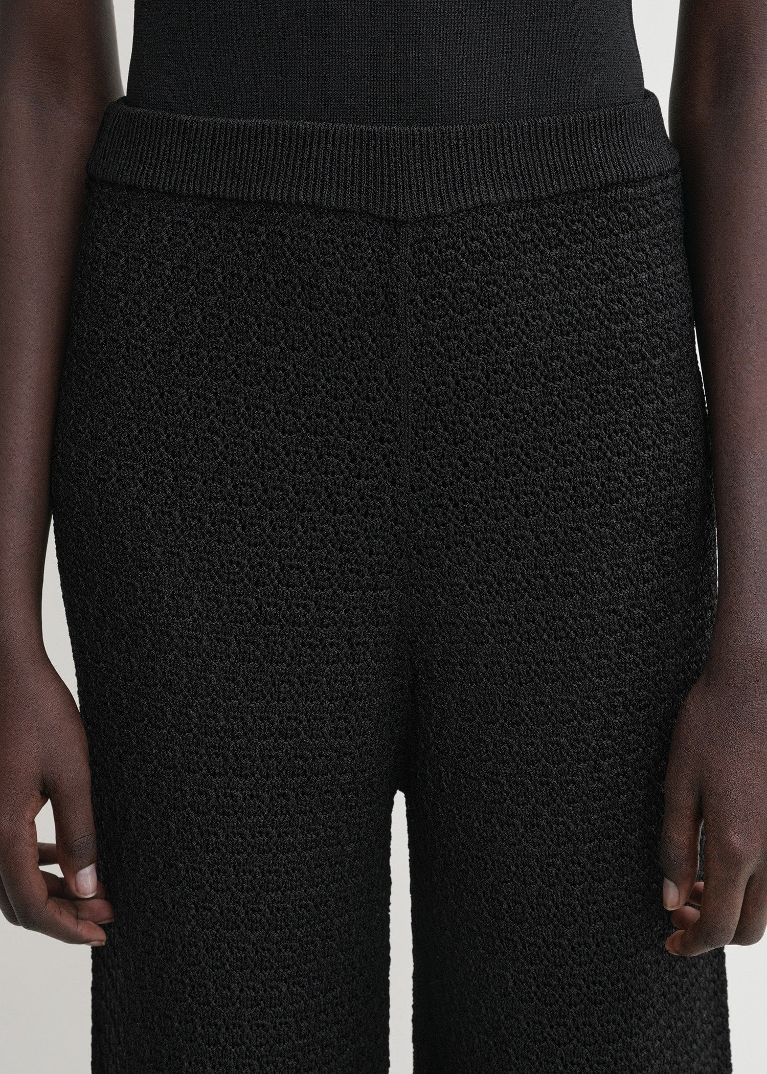 Crochet trousers black - 5