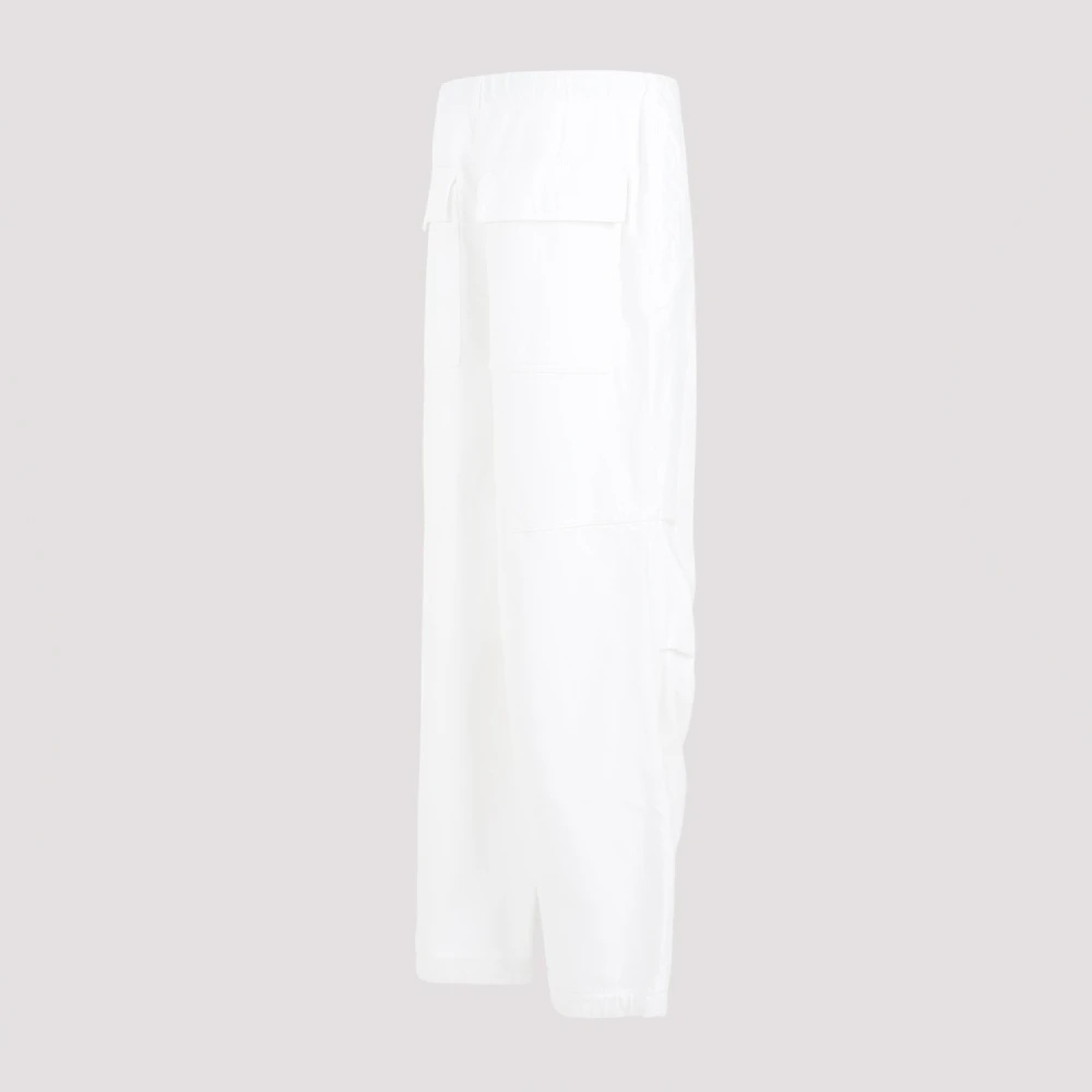 COTTON PANTS IN PORCELAIN COLOR - 3