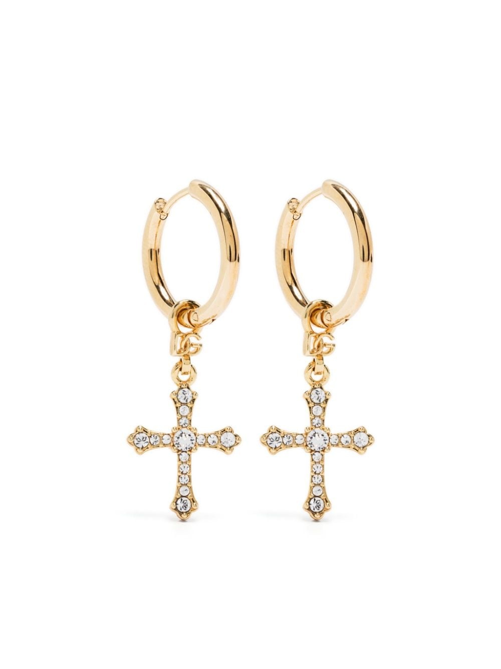 crucifix drop earrings - 1