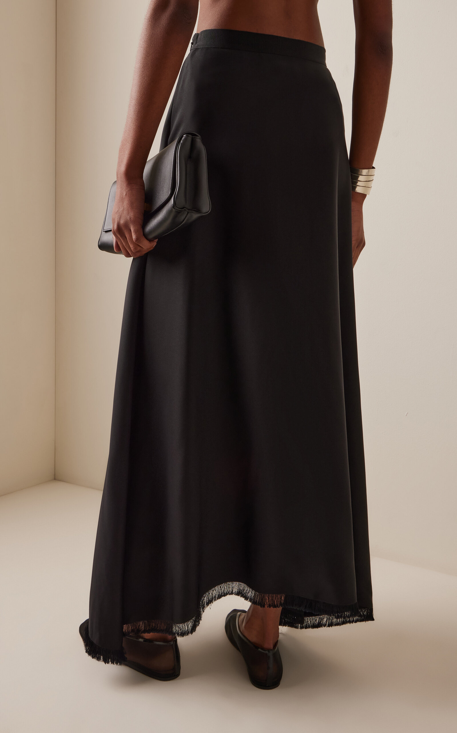 Ash Draped Maxi Skirt black - 4