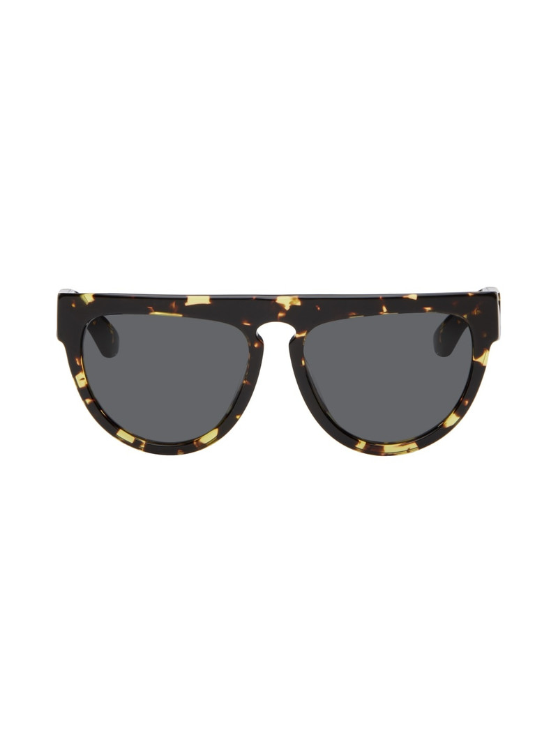 Burberry tortoiseshell-effect round-frame sunglasses outlook
