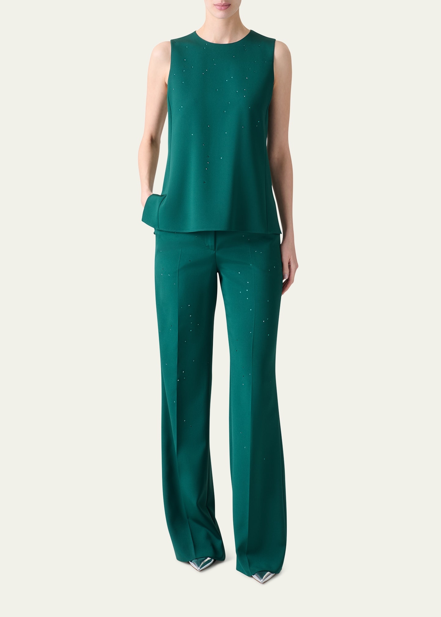 Swarovski Stars Silk Crepe Blouse - 2