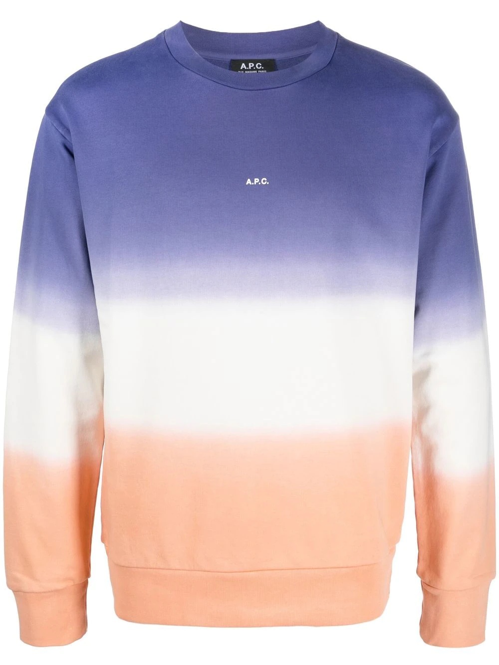 ombre-effect striped sweatshirt - 1