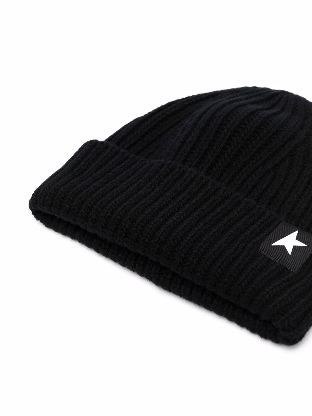 star patch ribbed beanie - 2