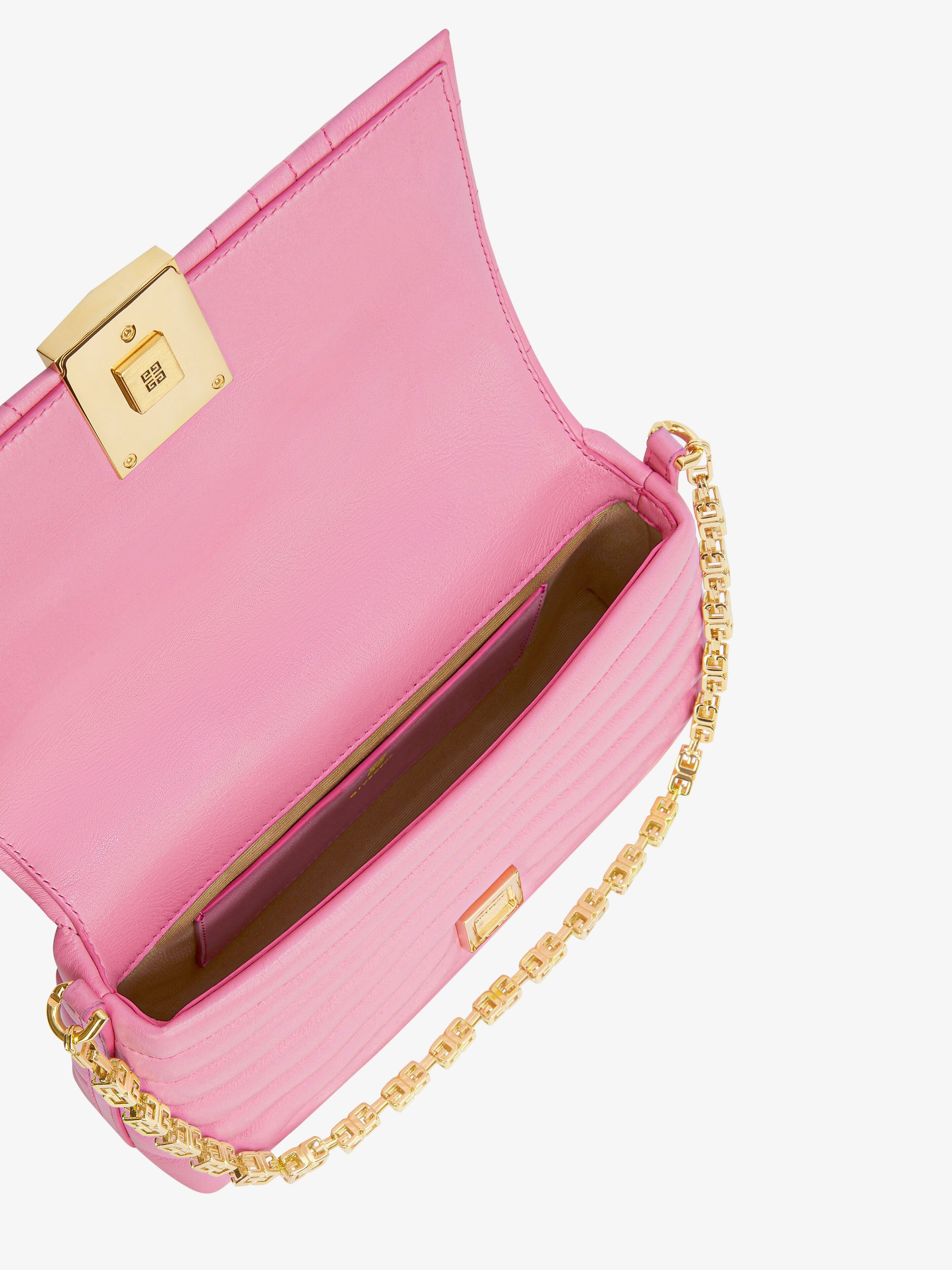 SMALL 4G SOFT BAG IN QUILTED LEATHER WITH CHAIN - 7
