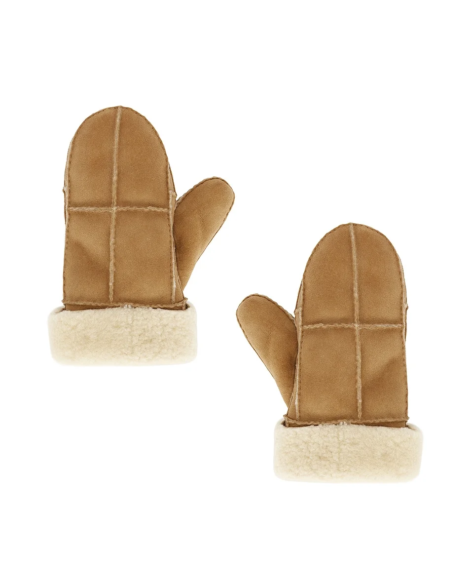 Shearling Mittens - 1