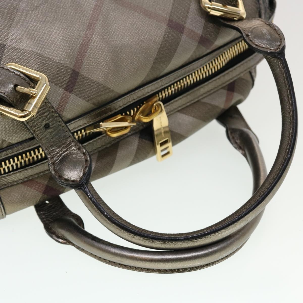 Burberry Nova Check Shoulder Bag Leather Silver - 6
