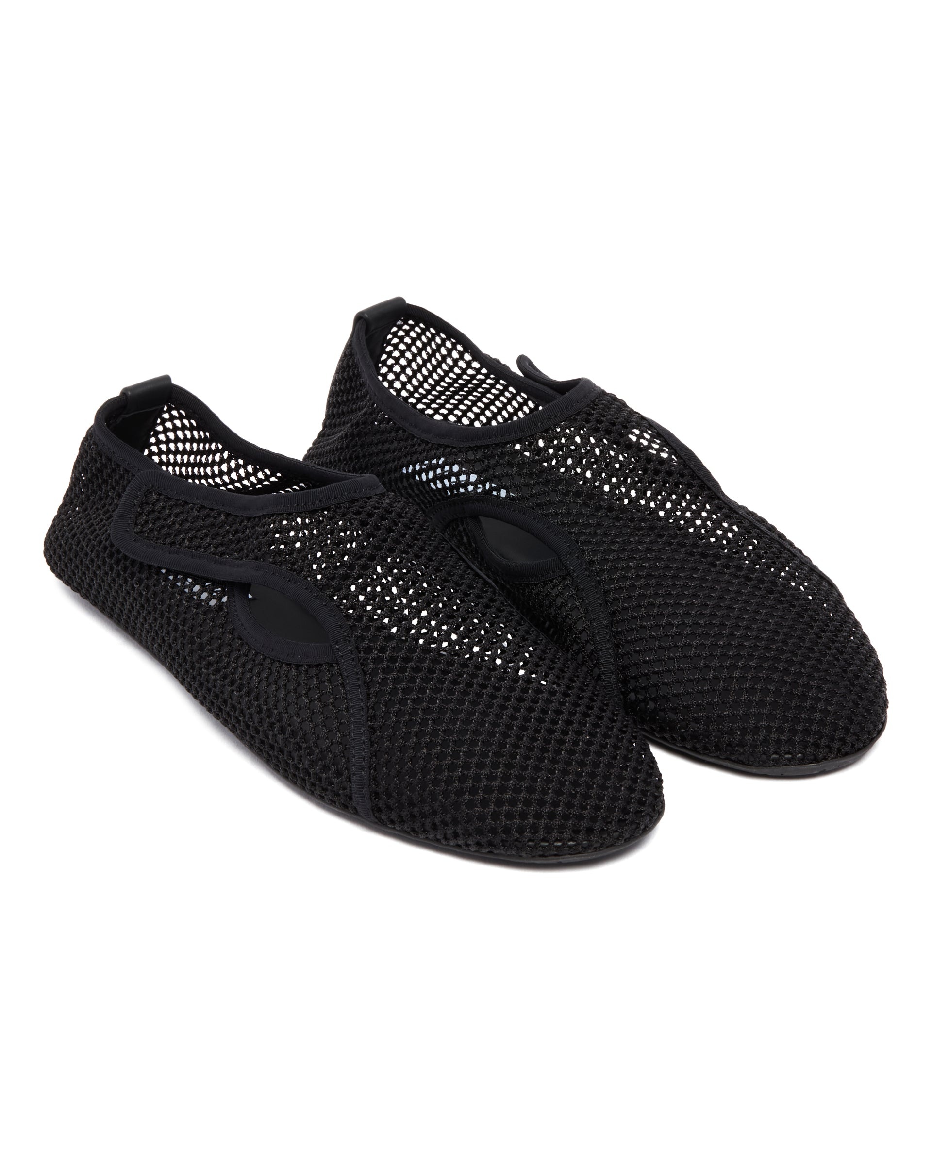 Black Mesh Slippers - 3