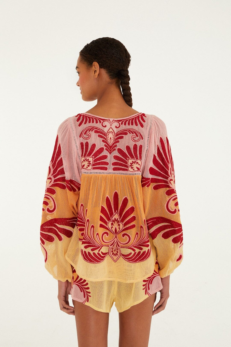 Soft Yellow Arabesc Blouse 3