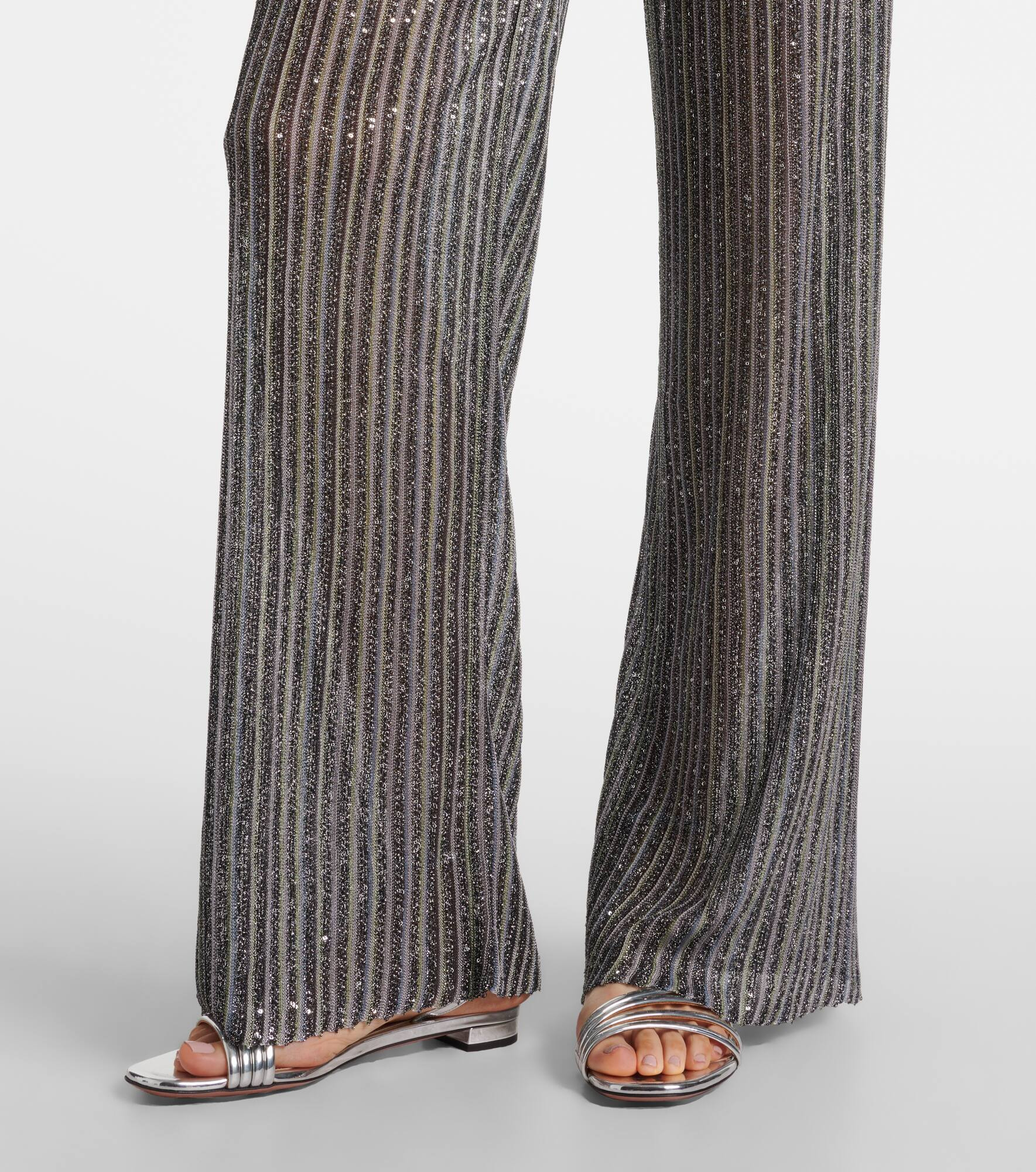 Sequined Lurex® palazzo pants - 5