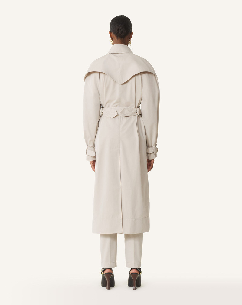 WHITE COTTON TRENCH COAT 4