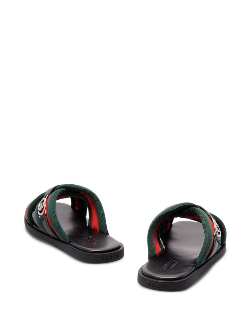 Maverik Web-striped cross-strap sandals 4