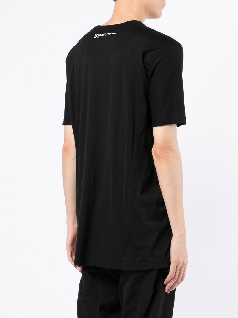 logo tag cotton T-shirt - 7