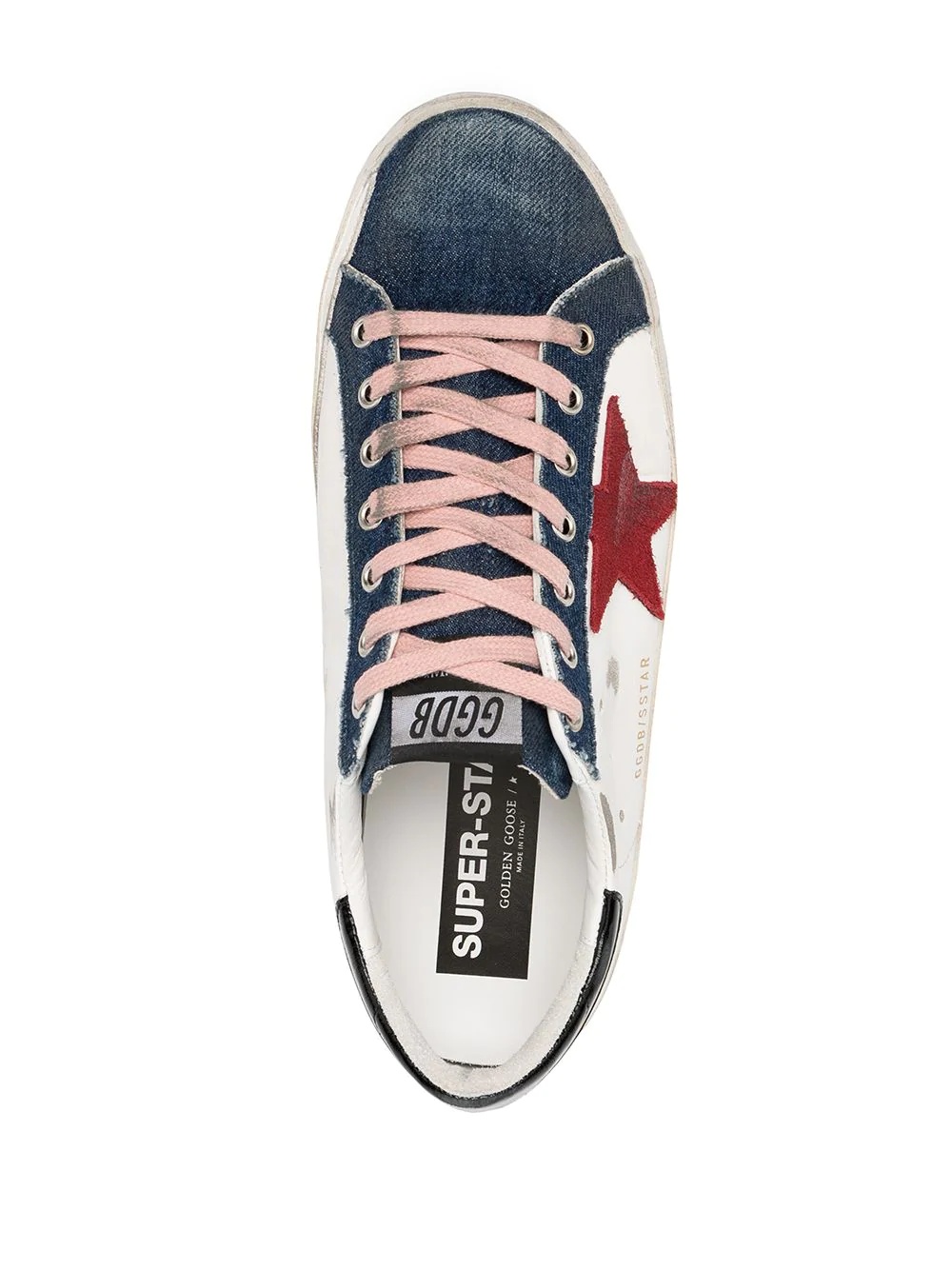 Superstar denim-panel sneakers - 4