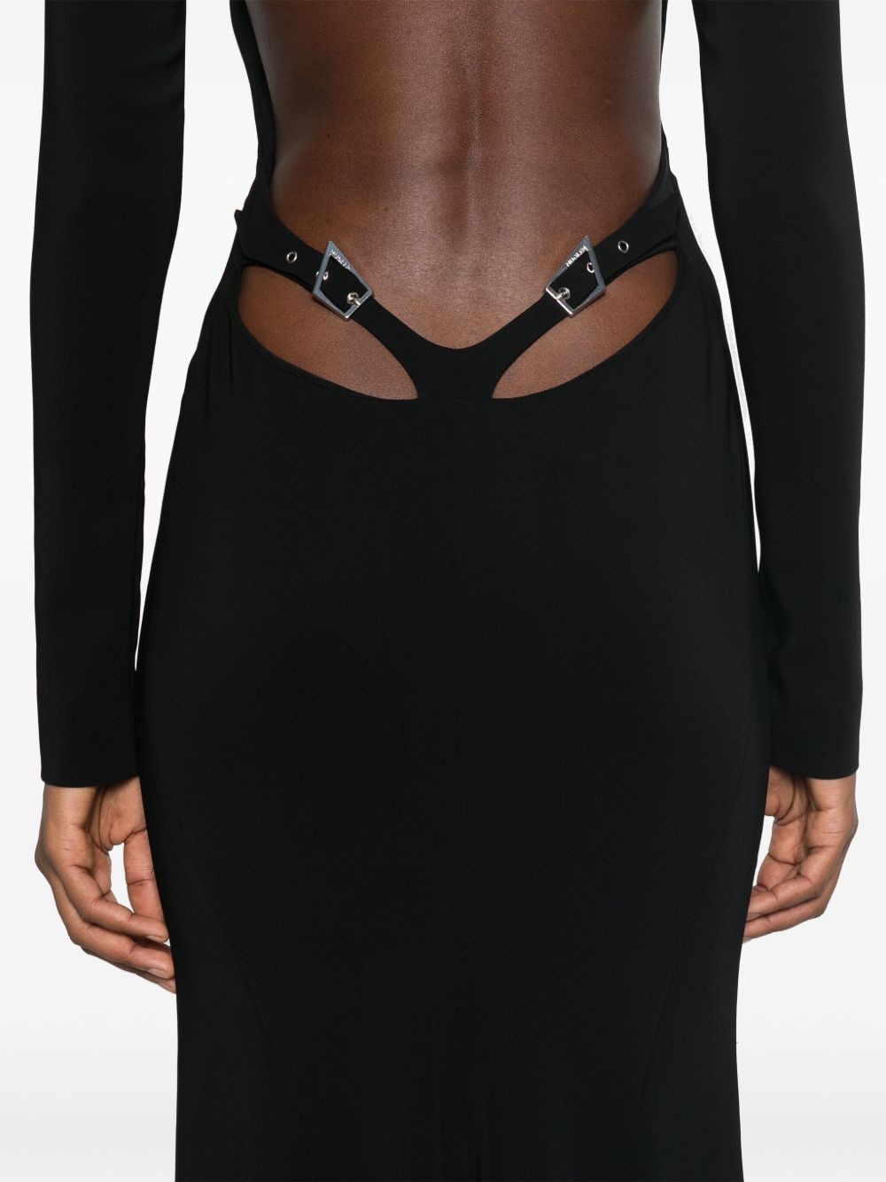 backless crepe gown - 5