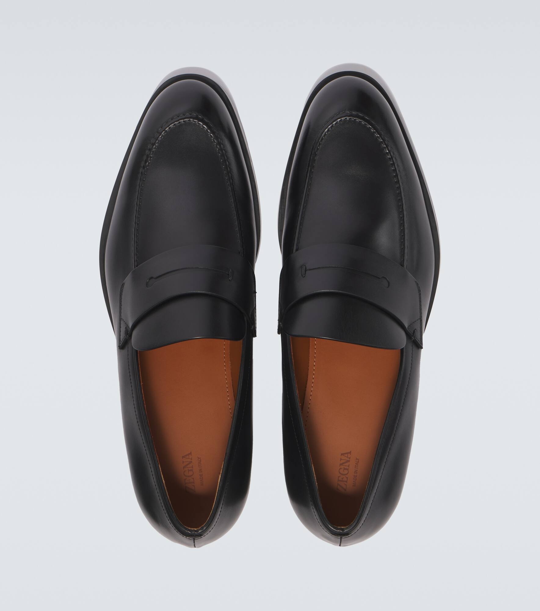 Leather penny loafers - 4