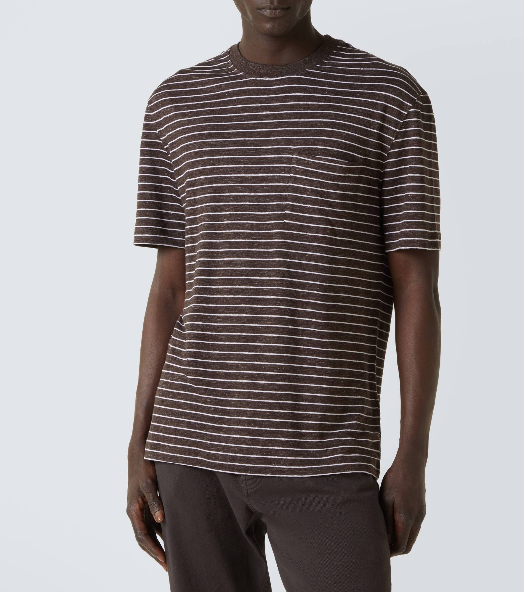 Linen-blend jersey T-shirt - 3