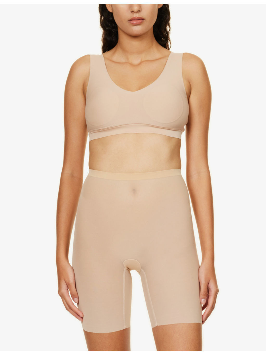Semi-sheer high-rise stretch-tulle shorts - 2