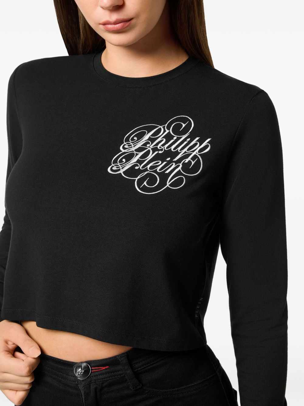 long-sleeved embroidered top - 4