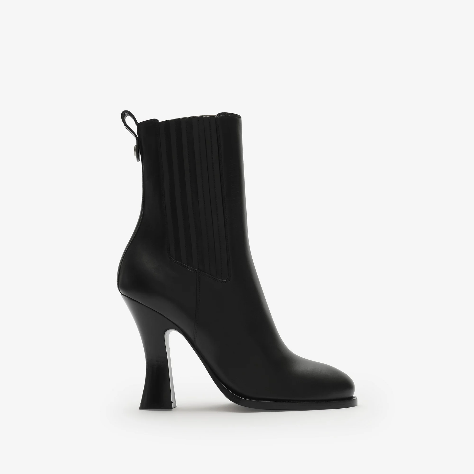 Leather Pillar Ankle Boots - 1