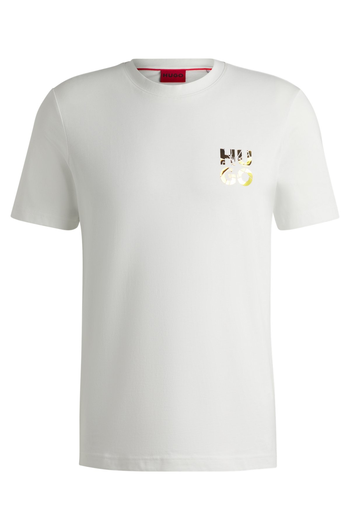 COTTON-JERSEY T-SHIRT WITH STACKED-LOGO PRINT - 1