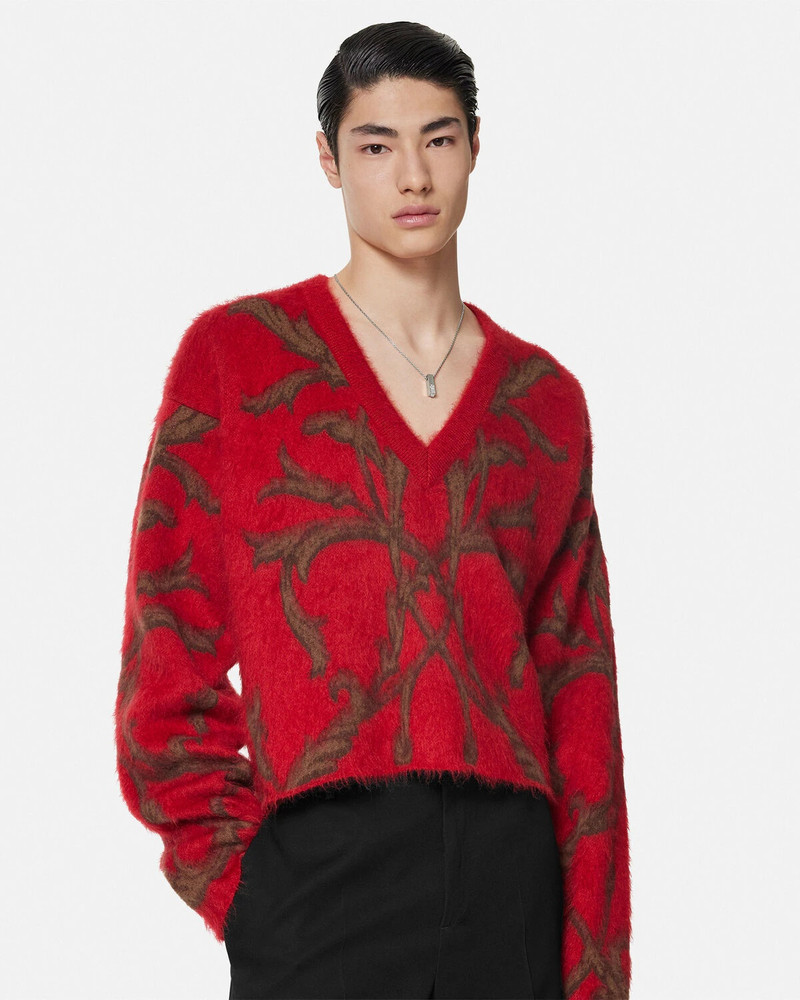 VERSACE Acanthus Leaves Mohair-Blend Sweater - 1017301