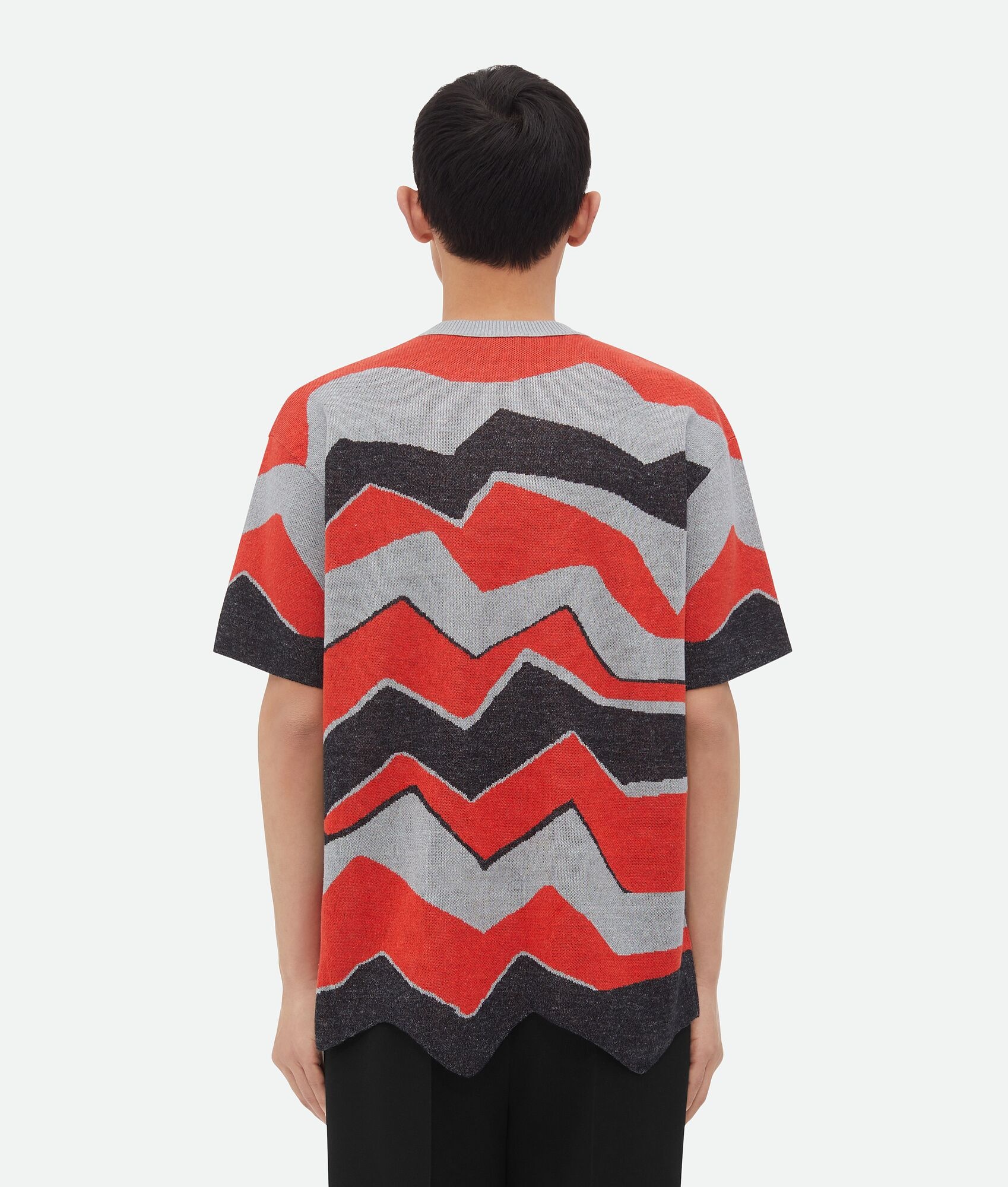 Zig-Zag Jacquard Knitted T-Shirt - 3