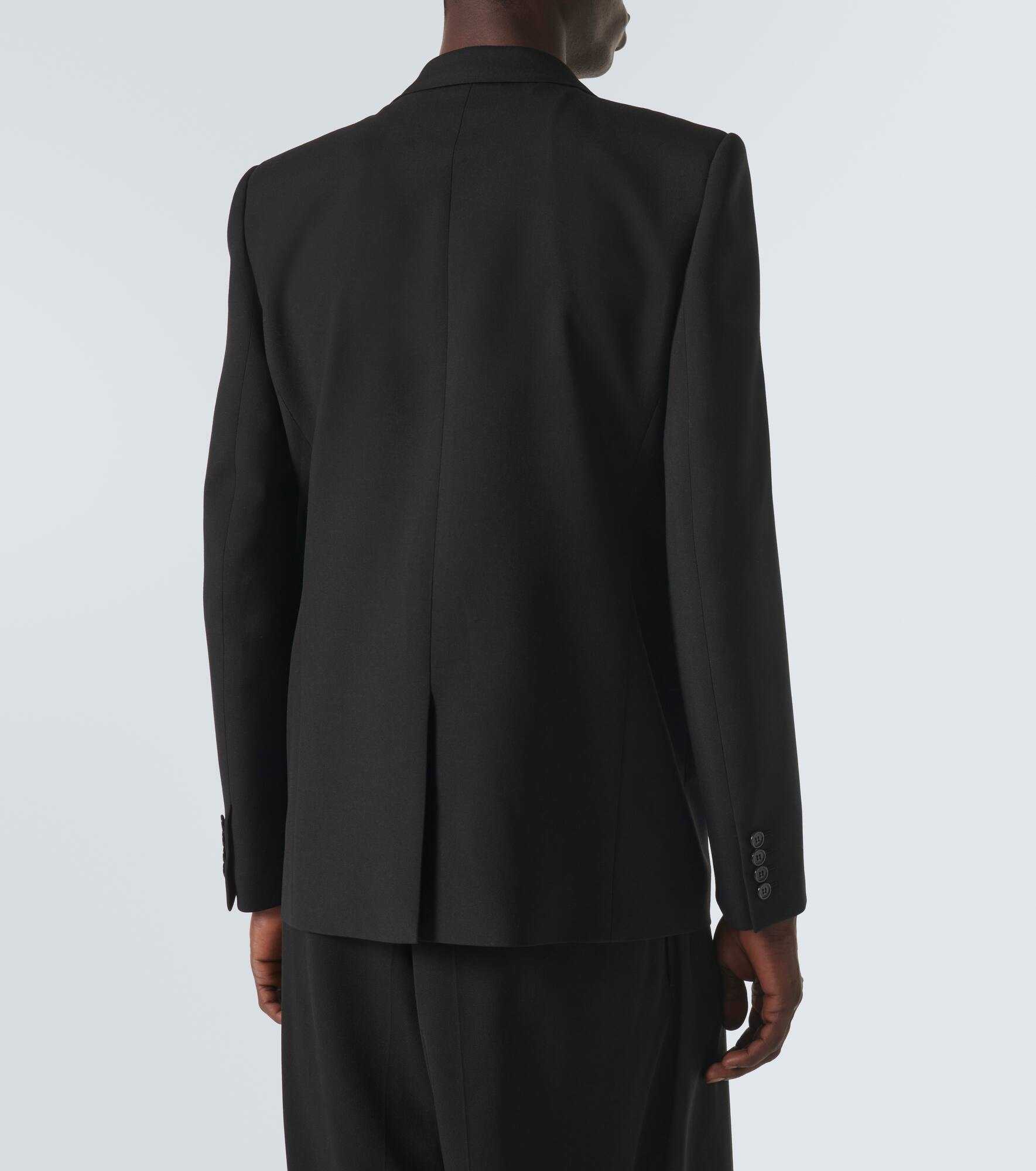 Double-breasted wool blazer - 4