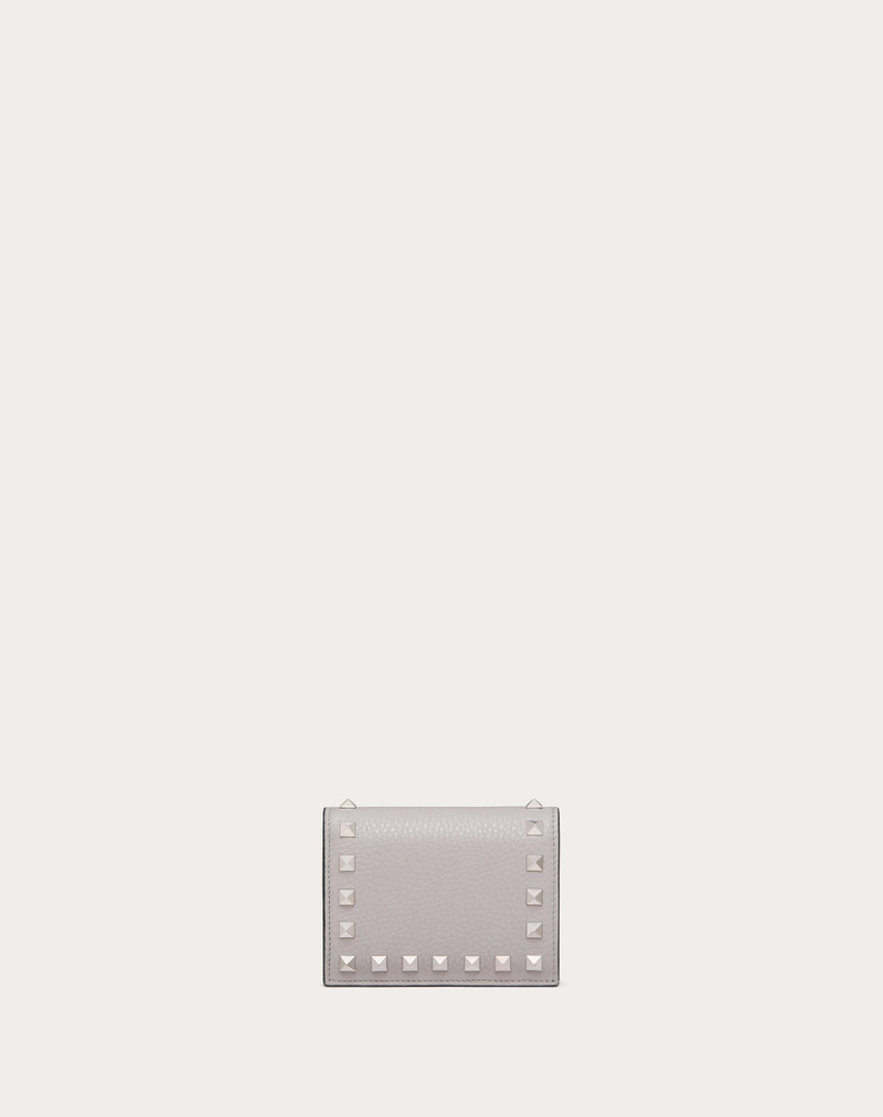 SMALL ROCKSTUD GRAINY CALFSKIN WALLET 1