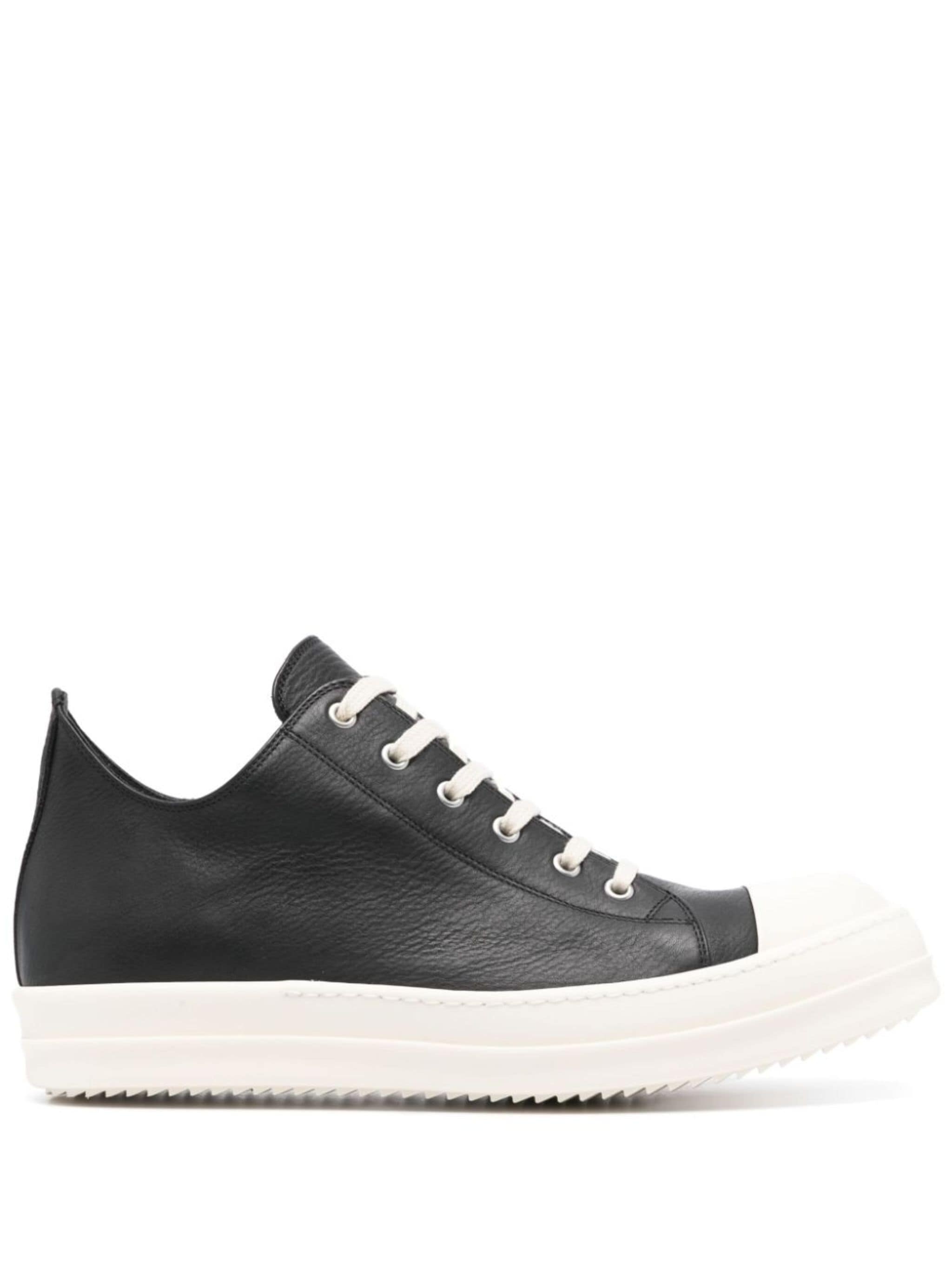 contrasting-toecap leather sneakers - 1
