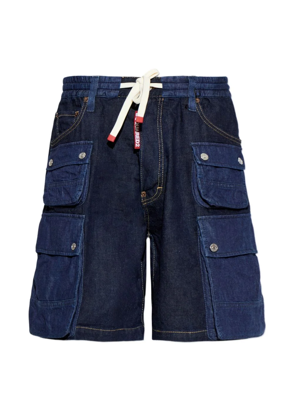 denim cargo shorts - 1