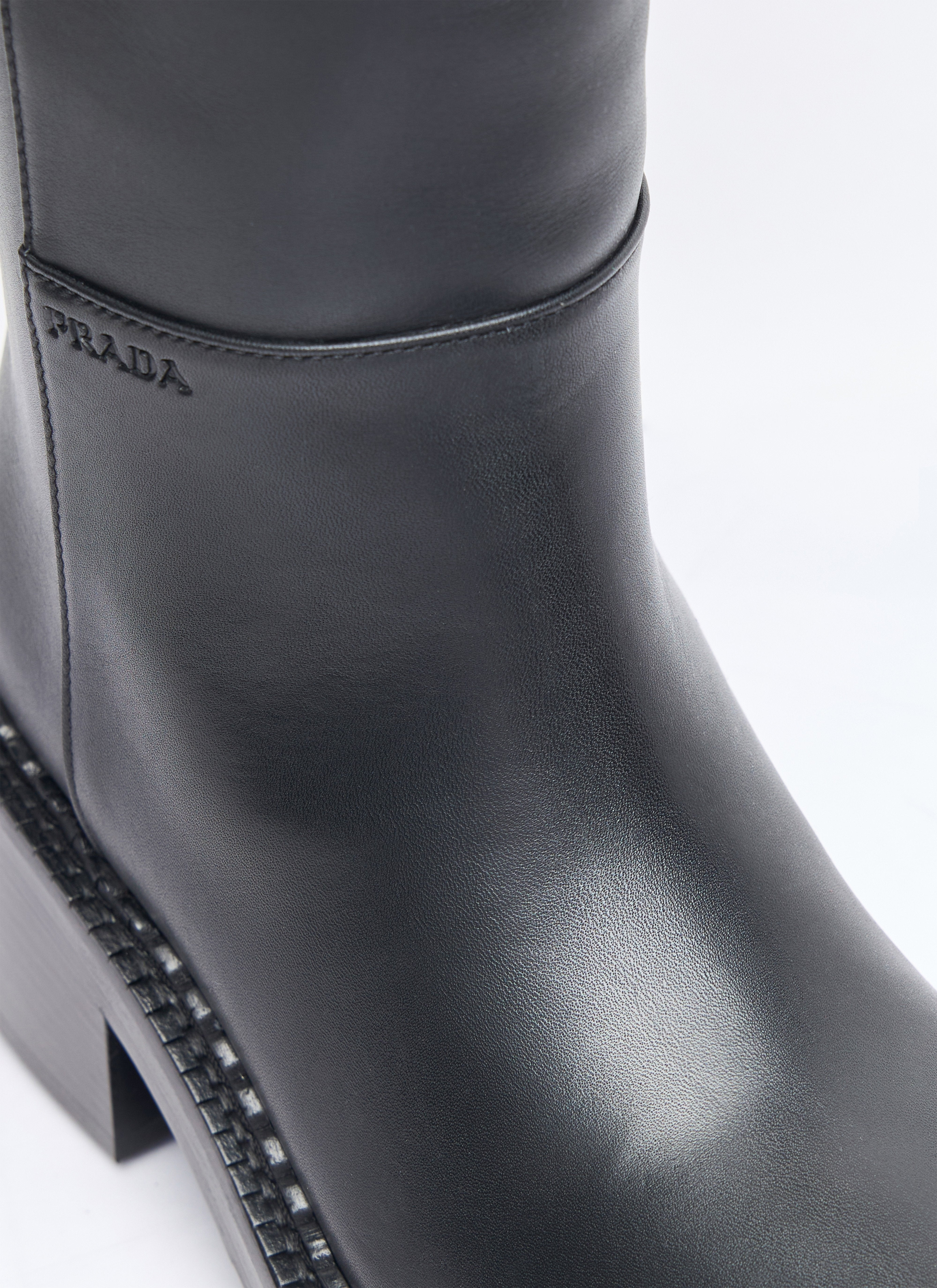 Prada Women Leather Knee-High Boots - 2