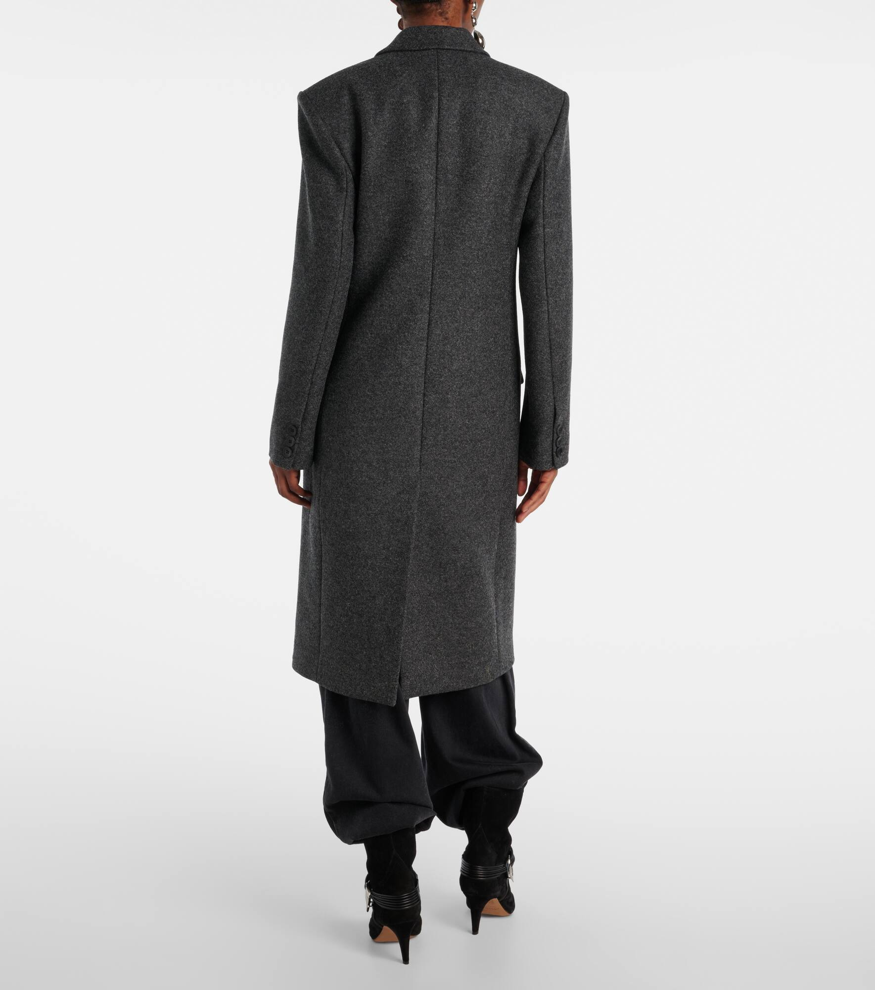 Irene double-breasted virgin wool coat - 3