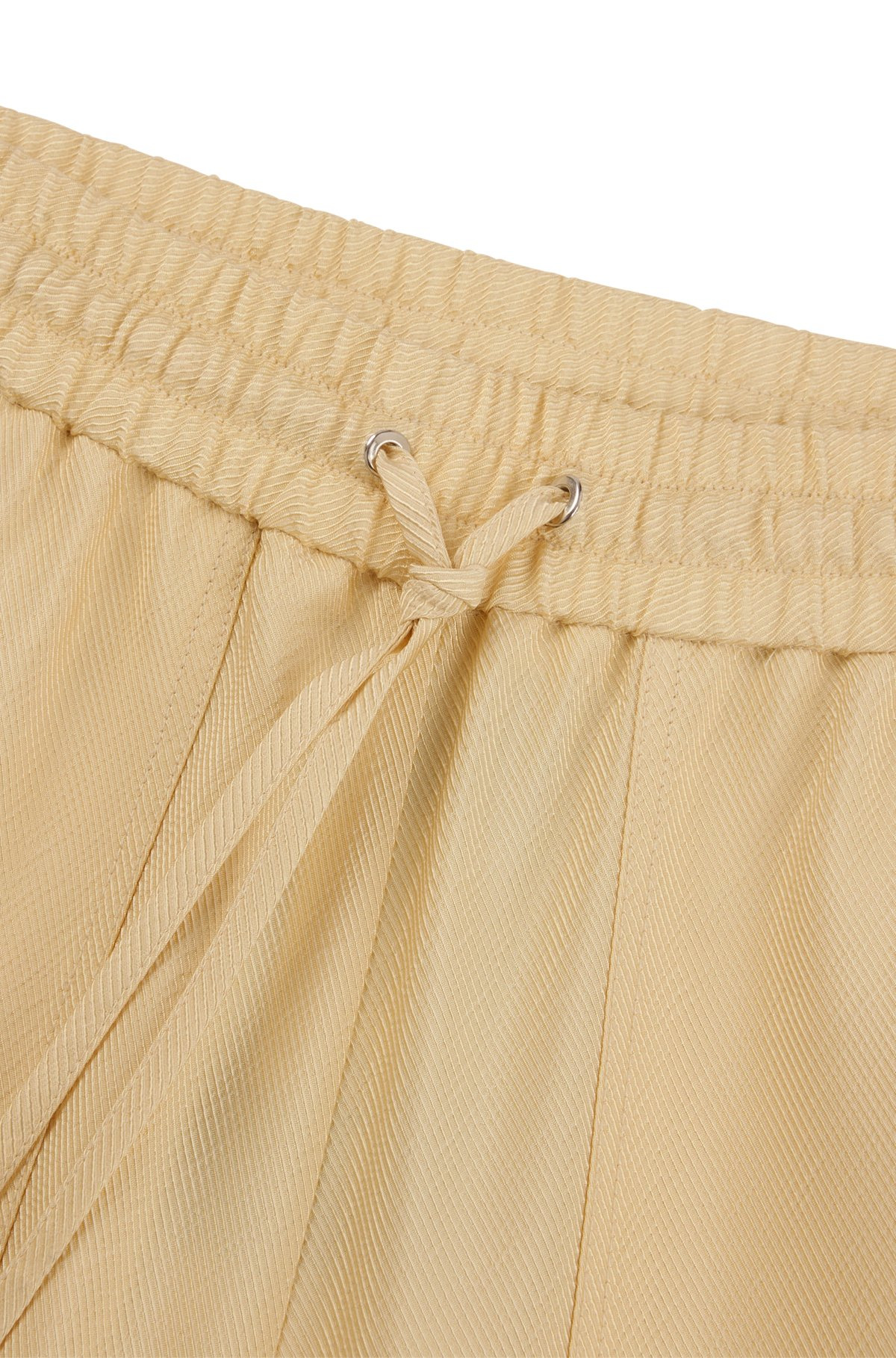 WIDE-LEG DRAWCORD TROUSERS IN SOFT TWILL - 6