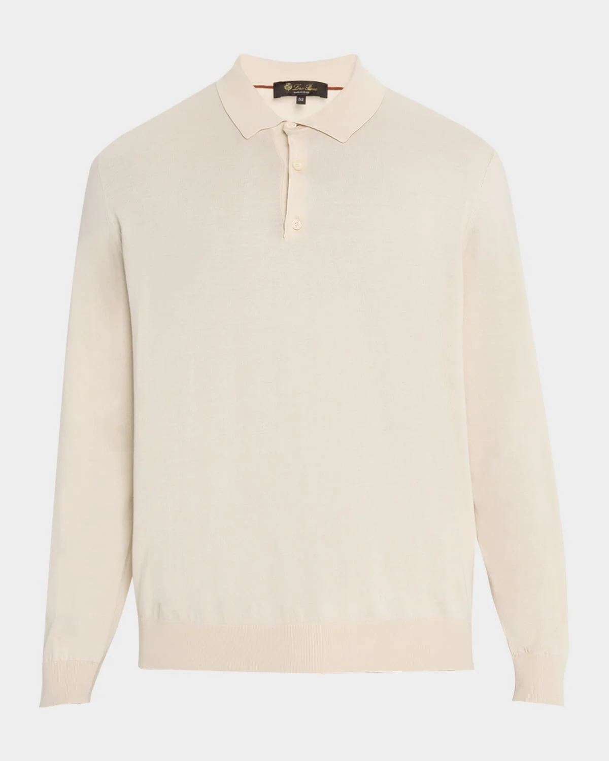Men's Loro Island Cotton Giza Long-Sleeve Polo Shirt - 1