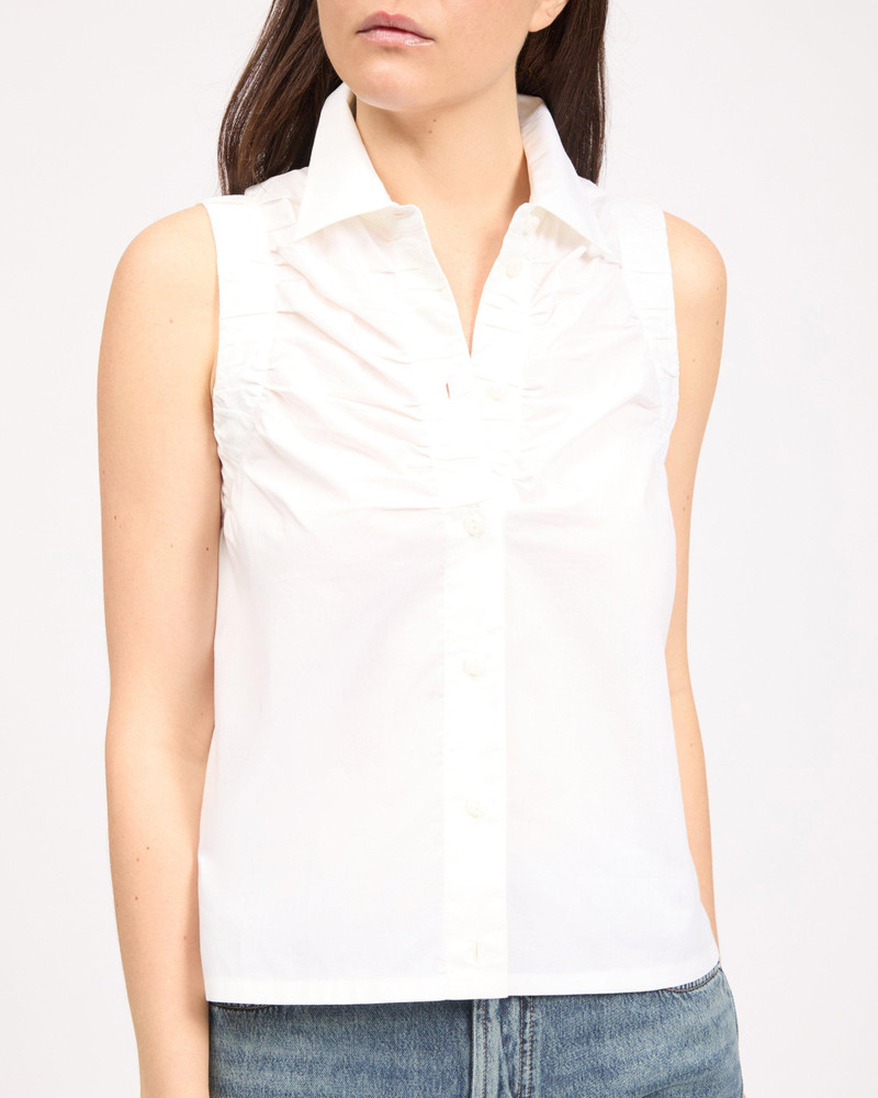Georgina Ruched Poplin Shirt 1