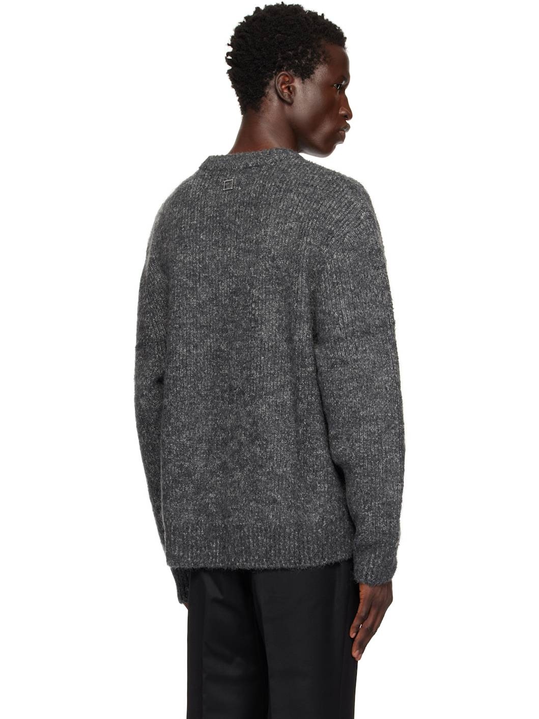Gray Hairy Sweater - 3
