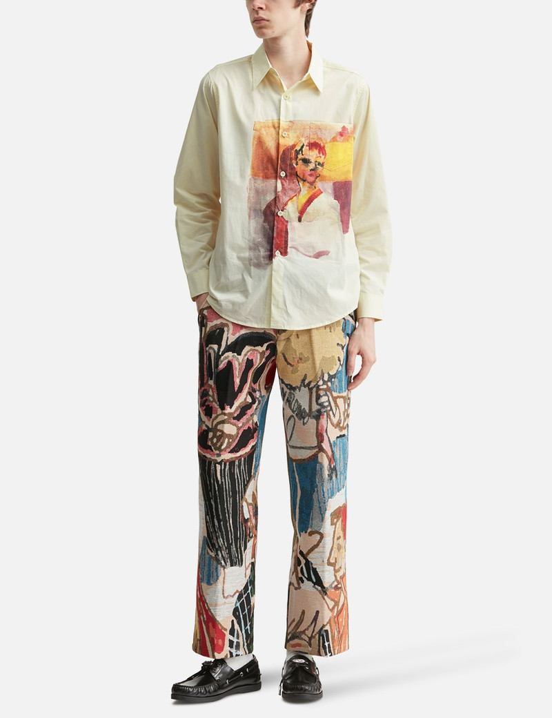 KidSuper GIRL PAINTING BUTTON UP SHIRT outlook