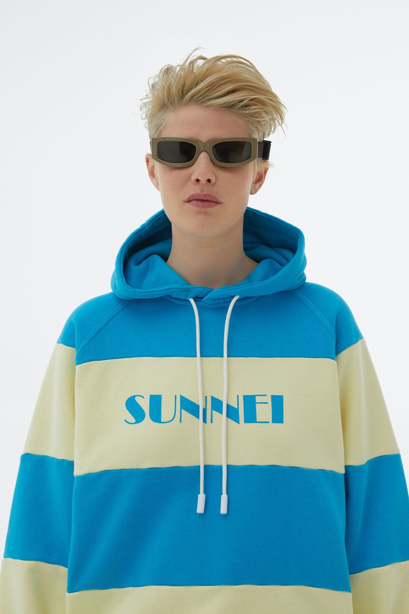 AZURE & LIGHT YELLOW HOODIE WITH LOGO 5